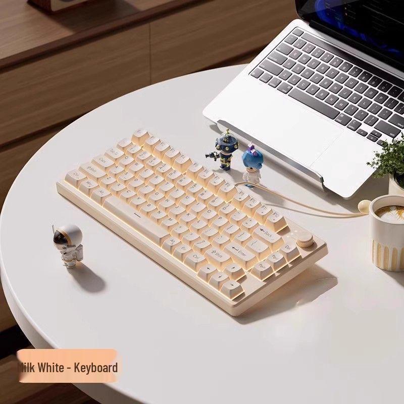 Kabellose, ultra-leise mechanische Gaming-Tastatur für Mädchen – Ideal für Büro & Laptop-Tippen