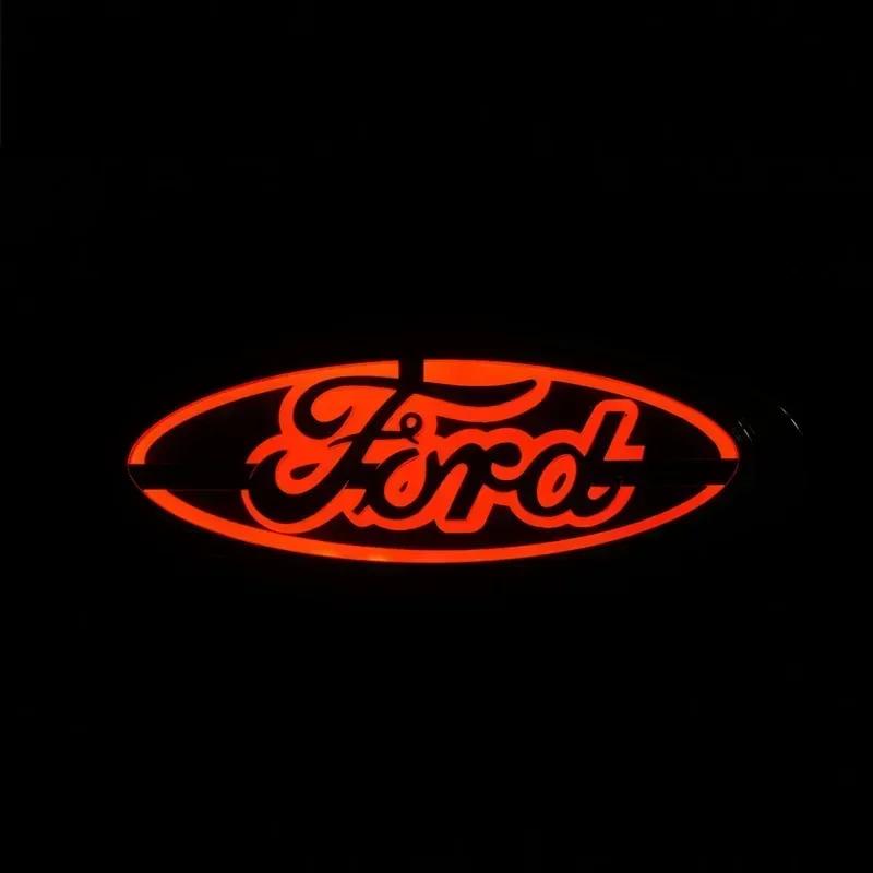 14.5*5.6cm Car LED Light Emblem for Mustang Fusion Transit Focus Mk3 Mondeo Fiesta Mk6 Ranger Kuga Explorer Modification
