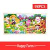 Wooden Animal Cartoon Jigsaw Puzzle Board - 30, 60, 98, 120-piece Toy for Early Childhood Education