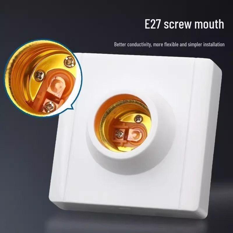 Portalampada E27 a Spina con Interruttore e Filo per Luce Notturna a LED