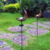 Outdoor Solar Lights Garden Crackle Glass Globe Stake Solar Moon Light Waterproof Garden Solar