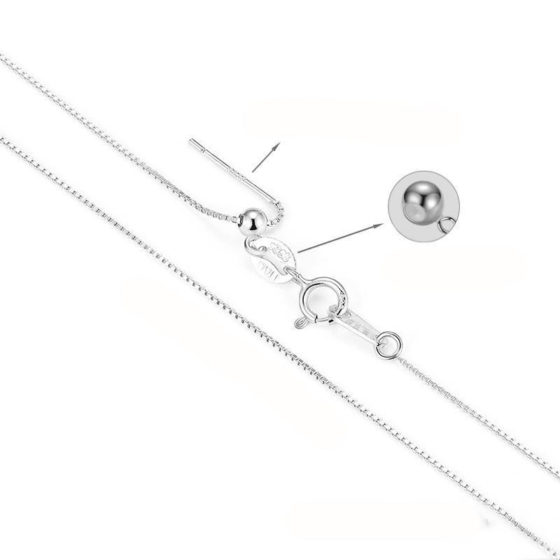 S925 Sterling Silver Gold Plated Collarbone Chain Round Beads Snake Bone Box Twisted Flower Chain Necklace Fashion Jewelry
