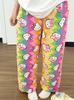 Women's Summer Sleep Pants Thin White Dog Lounge Pants Cute Casual Loose High Waist Straight Wide Leg Comfy Cotton Loungewear