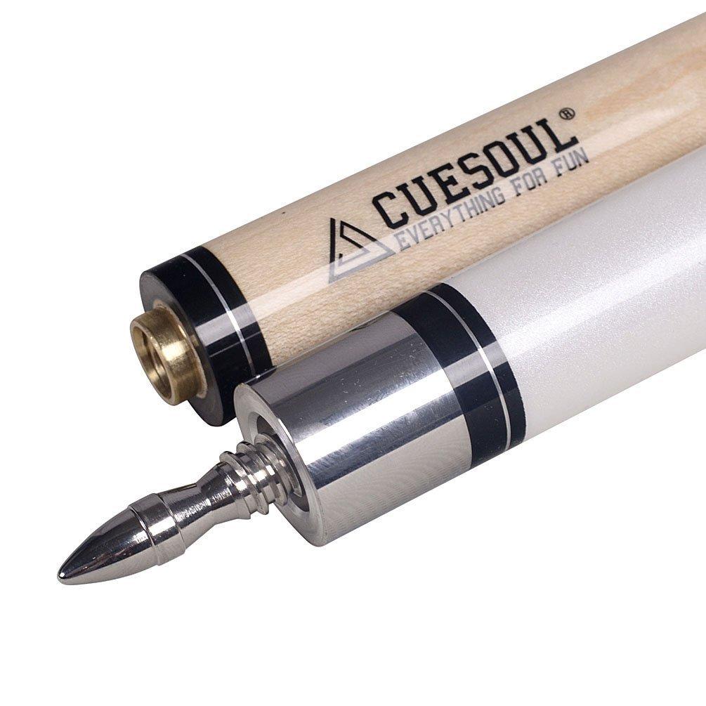Cuesoul 19oz Maple Billiard Pool Cue Stick U101 Case 58" 2-Piece +