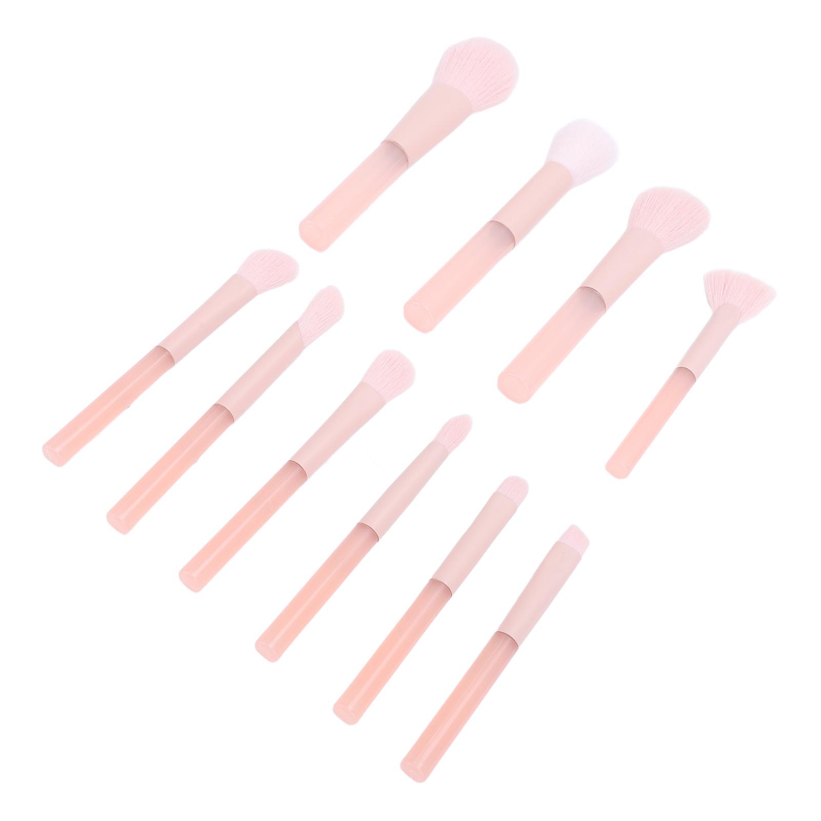 

Набор косметических кистей персикового цвета, 10 штук, профессиональный набор кистей для теней для начинающих, розовый