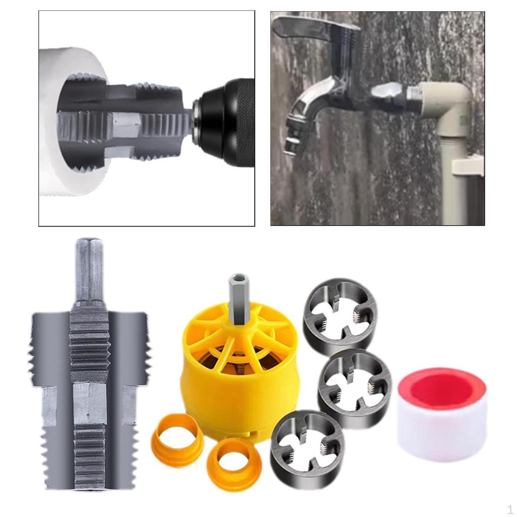 Sada kulatých závitořezů na trubky PVC Sada kulatých matric pro domácí použití Garážové efektivní Ppr instalatérské nástroje