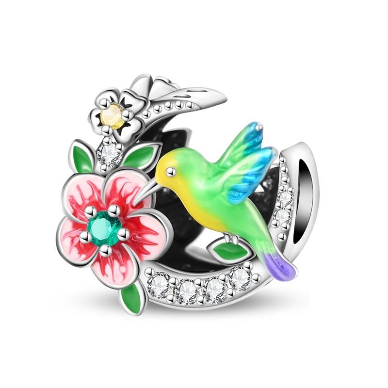 925 Silver Green Series Longing For The Tree Of Free Life Charms Beads For Women Fit Bracelet DIY Jewelry Gift