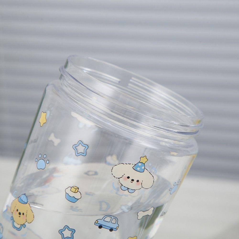 700ml Water Bottle Animal Plastic Cups Portable Straw Cup for Bubble Tea Coffee