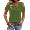 Womens Tops Dressy Casual V Neck Color Short Sleeve Blouse Casual Tops Summer Shirt