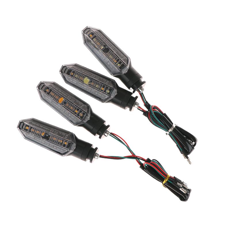 2Pcs Mini Amber Flashing Light Motorcycle Led Turn Signal Lights 8Mm Blinker Turn Signal Lamp 12V Moto Indicator Accessories