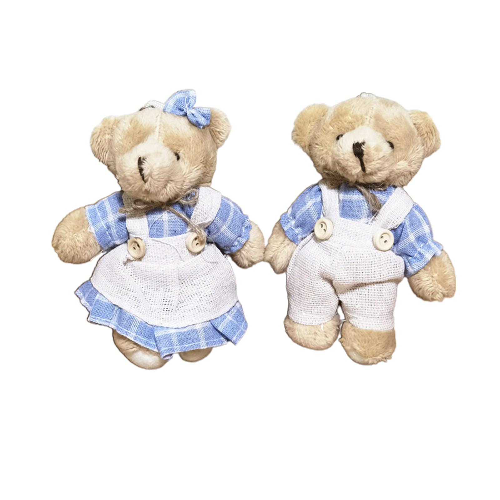 Backpack Pendants Couple Keychains Cute Bear Bag Pendants Gift for Lovebirds 1 синий