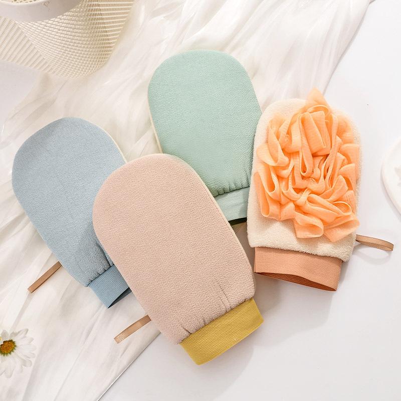 2 In 1 Super Soft Exfoliating Bath Mitt-Painless To The Skin Sponge Children Adult Bathing Scrub Gloves Durable Shower Towel