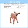 Christmas Forest Reindeer Animal Figurine Set Pvc Static Model For Holiday Decor