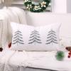 Christmas Tree Embroidery Pillow Cover Cojines 30x50cm Red Green Holiday Decoration Pillowcase Cushion Covers Decor Home Sofa