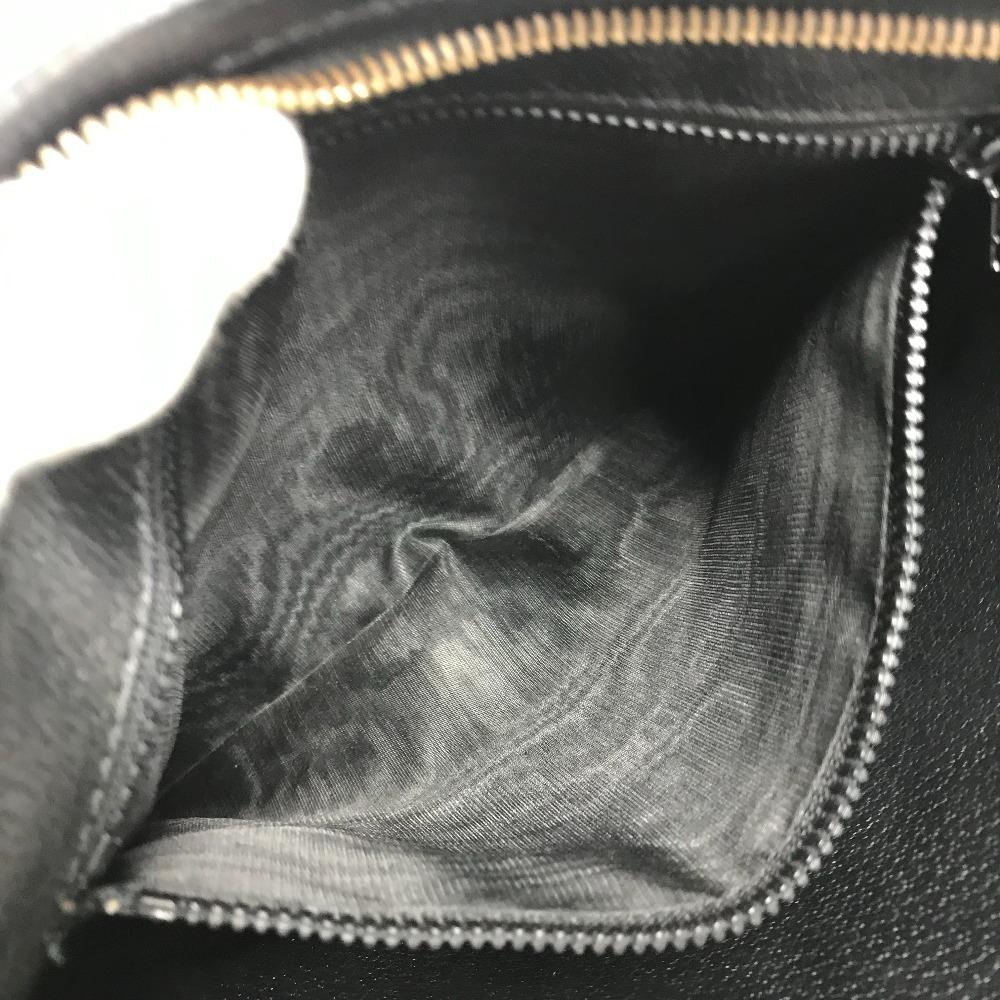 CELINE vintage logo Cluch Bag Bag Pouch Clutch bag Leather Black