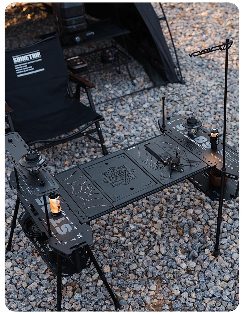 Mountain Fun Series 05 Expandable Tactical Camping Table: Portable, Folding, Storage-Ready, Aluminum Alloy.