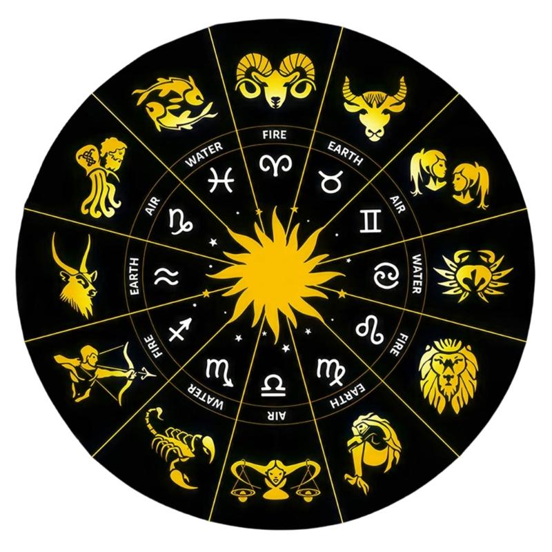 Metaphysical Message Board Mat Witchcraft Fortune Telling Altar Board Divinations Pendulum Board Round Dowsing Board