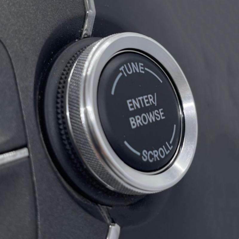 Suitable for Dodge 2013-2016 Journey Center Console Air Conditioning Temperature Volume Menu Control Knob Decorative Ring Metal Protective Frame OO1