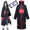 Naruto Akatsuki Uchiha Itachi Fantasia Cosplay Roupão Manto Capa Tecido Macio