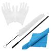 8pcs Professional Flute Cleaning Kit with Rod, Swab, Microfiber Cloth & Tools - Flute Maintenance Set for Woodwind Instruments