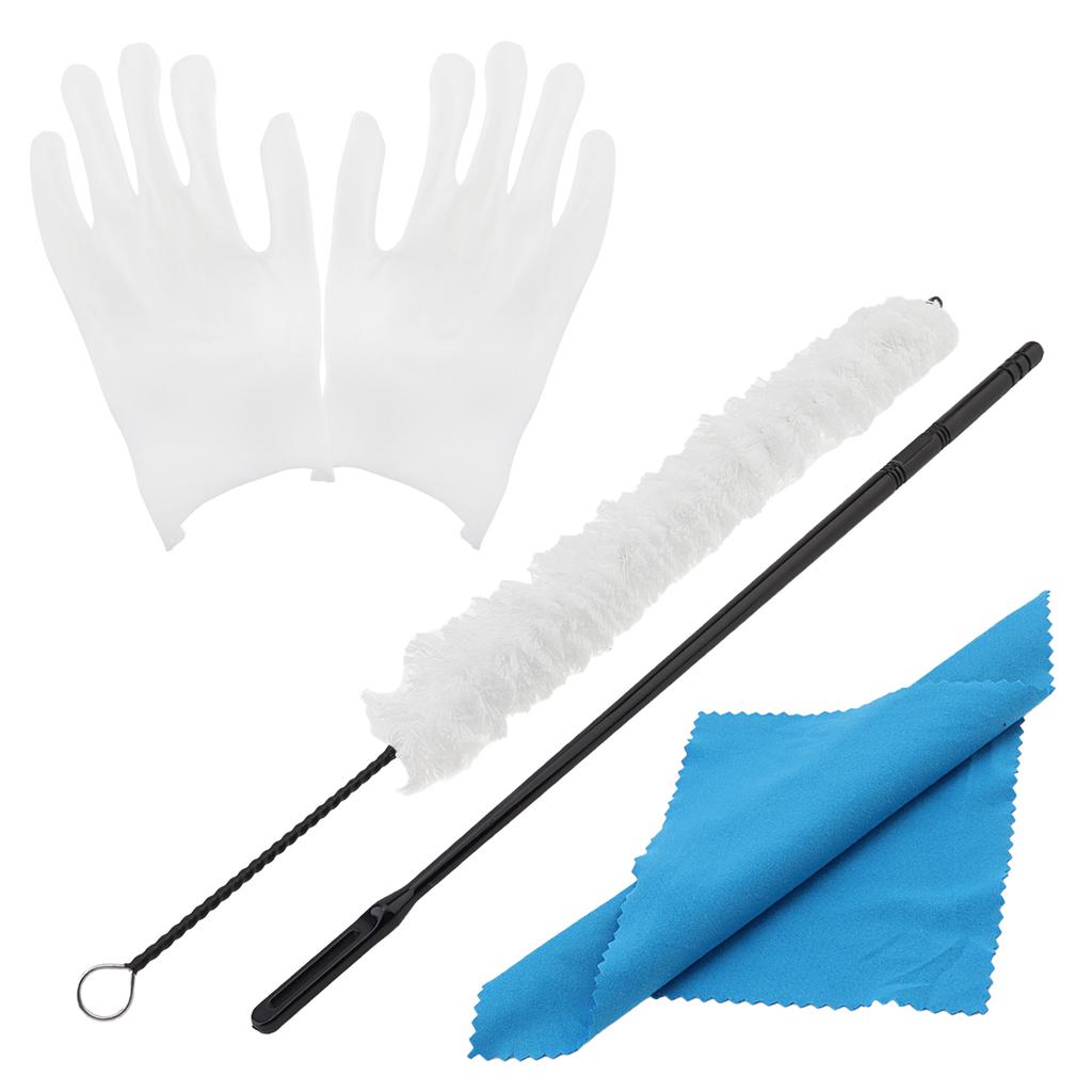 8pcs Professional Flute Cleaning Kit with Rod, Swab, Microfiber Cloth & Tools - Flute Maintenance Set for Woodwind Instruments