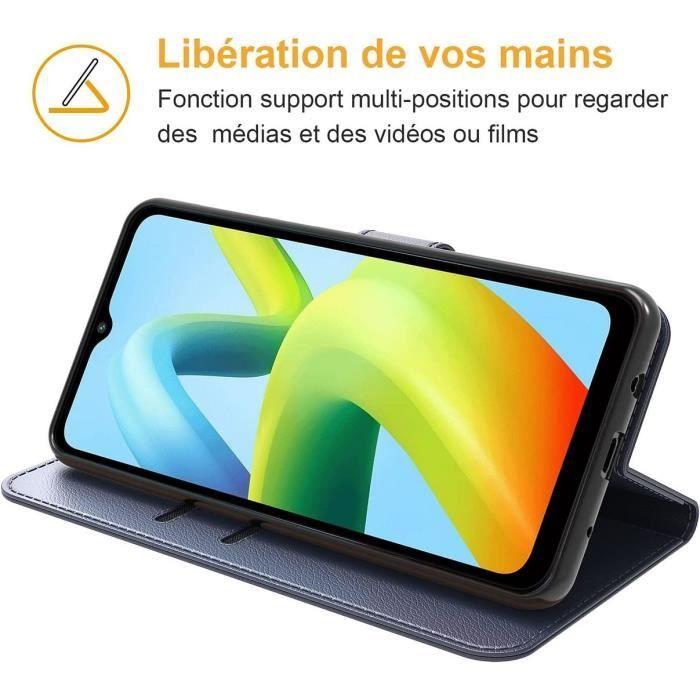 Skal för Redmi Note 12 Pro 5G Stötsäkert Repskydd Mjukt Kortfack Plånbok - Marinblå