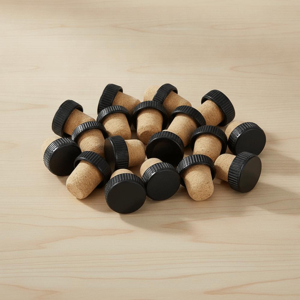 10PCS Practical T-Shape Wine Bottle Cork Sealing Vertical Anti-slip Groove Bottle Plug Reusable Wine Bottle Cap Preserving