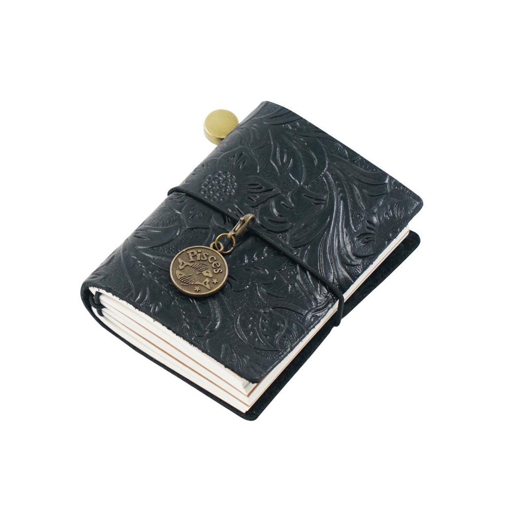 Mini Cross-Border Traveler's Loose-Leaf Cowhide Pocket Journal