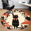 1PC Mystical Cats Office Round Area Rug, Indoor Mat Suitable For Office, Under Office Chairs Bedroom Living Room Home Decor, Room DecoT1223088