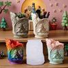 Artistic Silicone Planter Mold Reusable Craft Tool For Resin Cement Creation Girl Theme Flower Pot Making Mould