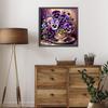 Tuval Üzerine Sayılarla Boyama Seti Kendin Yap Yağlıboya Çiçek Resmi Ev Duvar Dekoru 40x40cm