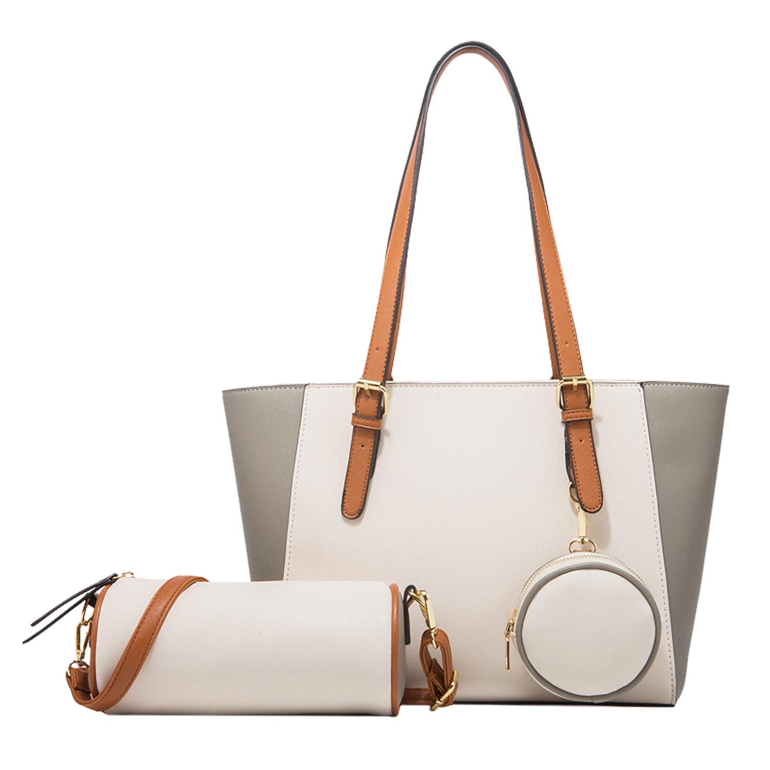 

Tote A4 commuter shoulder slim set [LASTOS] bag, handbag, women s, size, lightweight, bag, bag, handbag, bag, 3-piece (white) білий