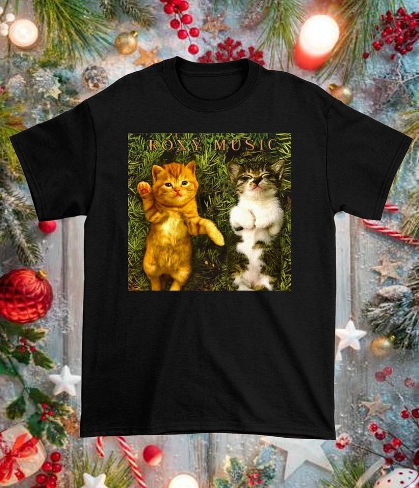 Рубашка Roxy Music Kittens Take Over Черная Унисекс S-234XL E718 XL