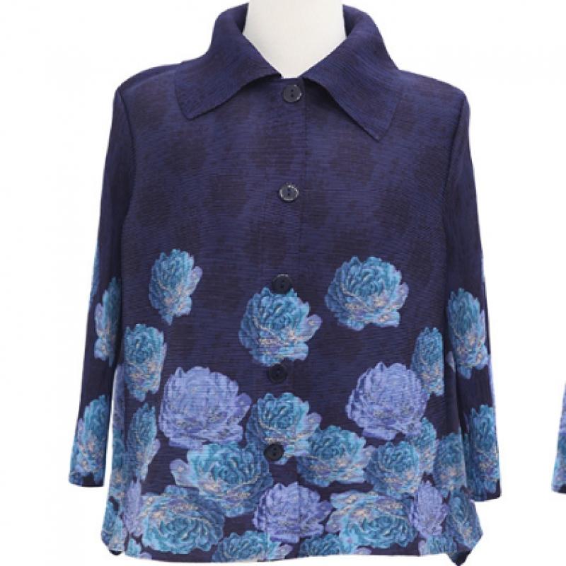 Shiz Madam Pleated Jacket Watercolor Flower J31708