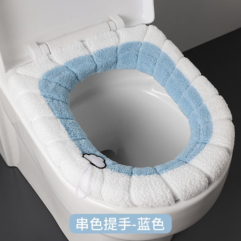Toilet Cushion Thickened Plush O-shaped Toilet Cushion Universal  Toilet Cover Plush Toilet Cover #2856