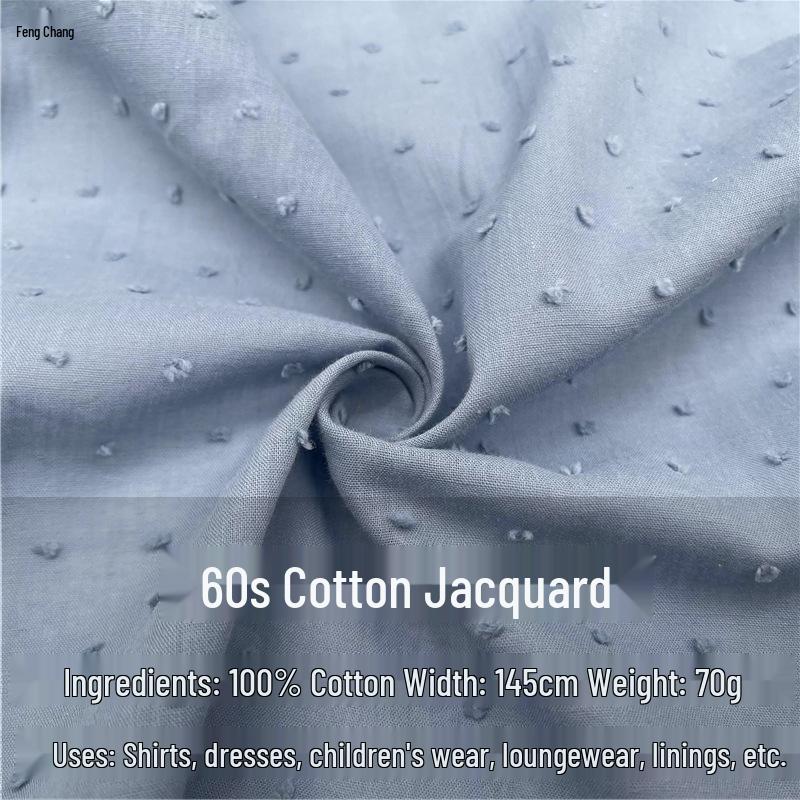 All-Cotton 60s Cut-Out Dobby Fabric for Spring/Summer Clothing Over 1000m