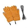 Thickened Full Finger Warmer Heated Gloves Touch Screen Knitted Gloves Winter Electric Mitten
