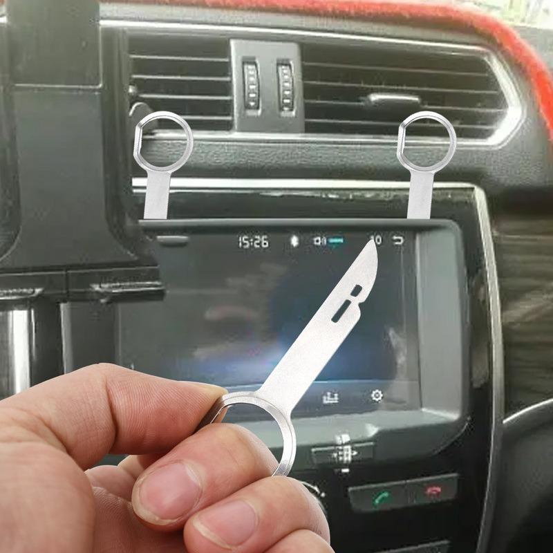 Car Radio Removal Key Kit Pin Tool Stereo Head Unit Audio Tools for Auto Keys Vehicle Navigation Audio CD Host Disassembly