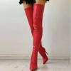 Big Size 40-46 Women's Boots High Heel 11cm Over Knee Boots Back Zipper Fashion Personality Boots