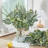 20pcs Artificial Mixed Eucalyptus Leaves Stems Silver Dollar Leaves for DIY Bouquets Floral Arrangement Home Wedding Decoration