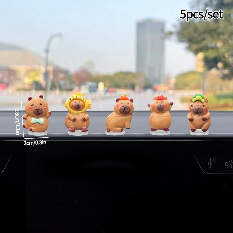 Miniature Capybara Mini Kapibare Action Figures Hot Capybara Model Home Decoration Kids Gift Diy Micro Landscape Ornament