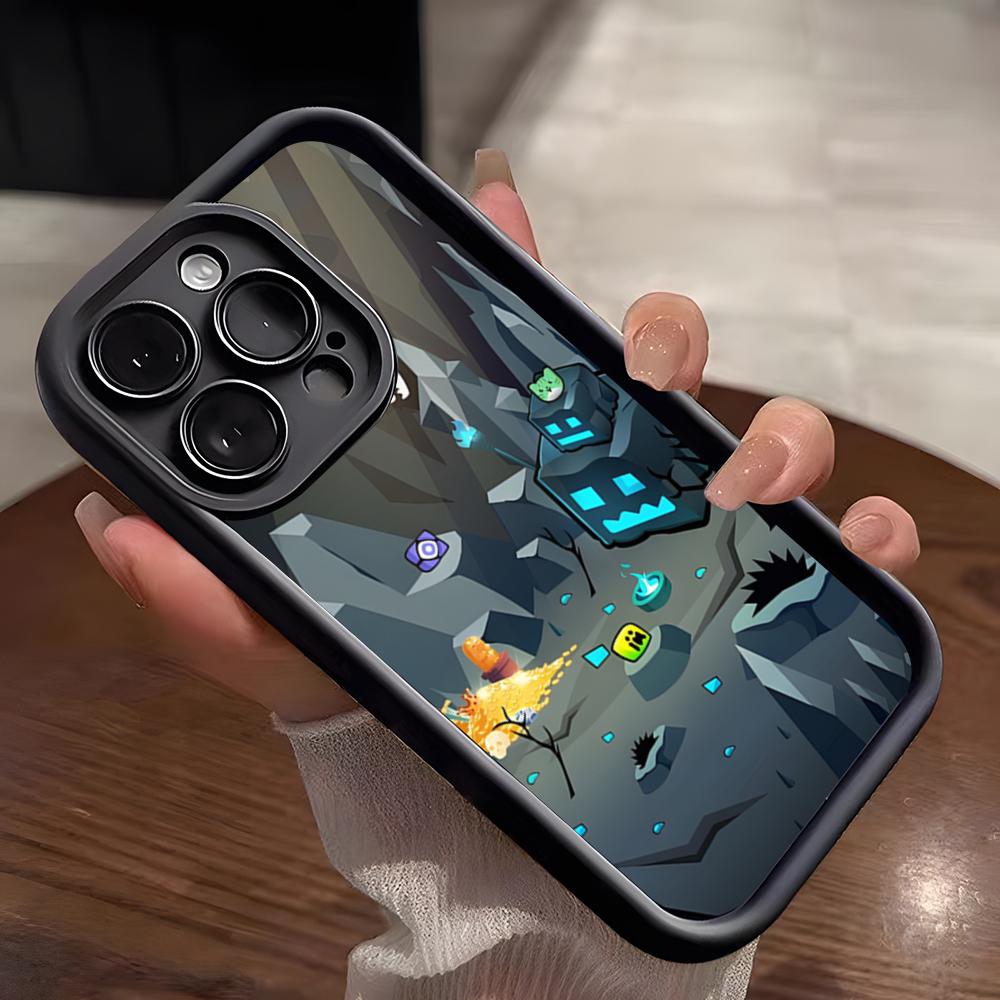 G-Geometry Dash Game Phone Case For IPhone 17 Pro Max 15 Pro 16 14 Plus 12 13 Mini 11 Pro Shockproof Soft Cover
