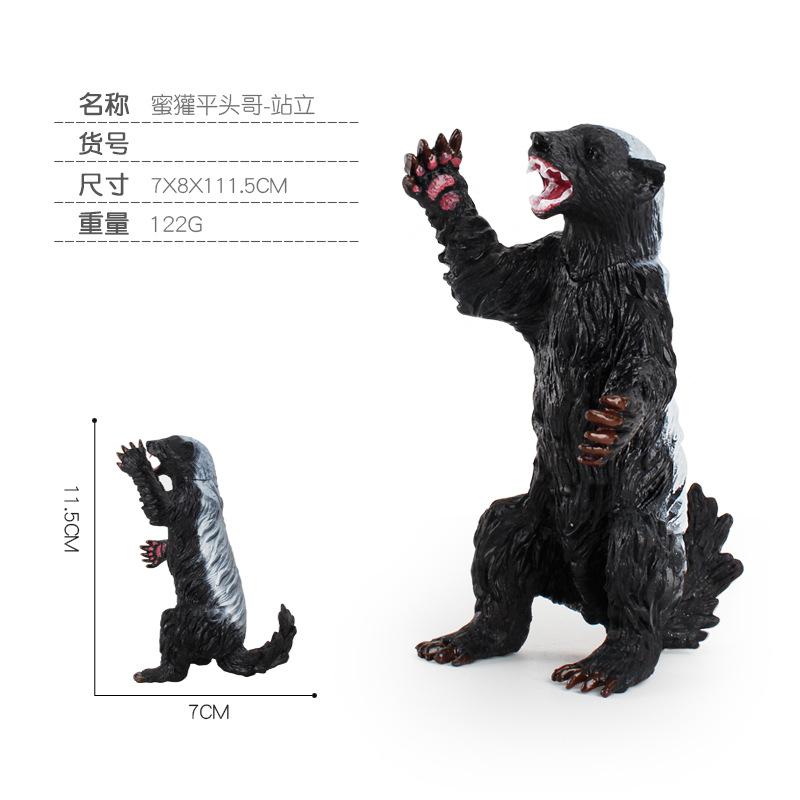 

Simulation Wildlife World Honey Badger Model Flathead Brother Solid Plastic Children S Cognitive Toy Ornament