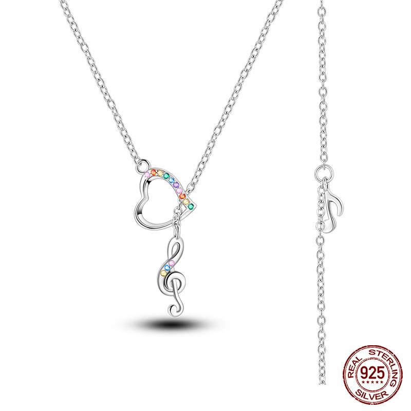 925 Silver Luminous Firefly Heart Shaped Zircon Pendant Necklace For Women Fashion Anniversary Birthday Jewelry Gifts
