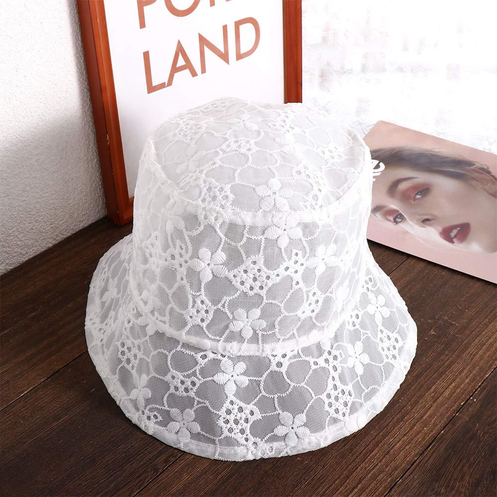 Basin Mesh Hollow Summer Hat Pure Color Caps For Women Sun Hat Female Hats Lace Bucket Hat Sun Cap