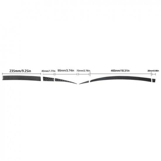 6Pcs For Honda Accord 2008-12 Carbon Fiber Interior Dashboard Cover Trim