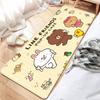 Lines Friends Brown Bear Bathroom Mat INS Style Soft Bedroom Floor House Laundry Room Mat Anti-skid Welcome Doormat