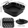Silicone Air Fryer Tray with Divider Plate Reusable Non-Stick Baking Mat for Oven  Fried Chicken Dishwasher-Safe