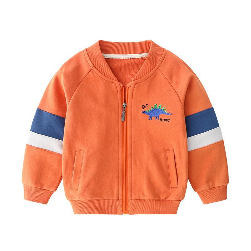 Children's Cartoon Color Block Zipper Cardigan – Spring and Autumn Long Sleeve Toddler Jacket