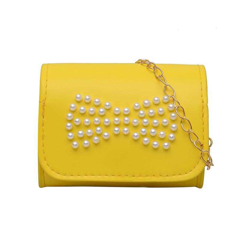 Cute And Elegant Kids Shoulder Bag With Butterfly Knot And Breathable Polyester Lining